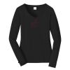 Ladies Long Sleeve Fan Favorite V Neck Tee Thumbnail