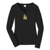 Ladies Long Sleeve Fan Favorite V Neck Tee Thumbnail