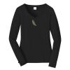 Ladies Long Sleeve Fan Favorite V Neck Tee Thumbnail