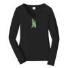 Ladies Long Sleeve Fan Favorite V Neck Tee Thumbnail