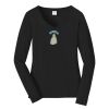 Ladies Long Sleeve Fan Favorite V Neck Tee Thumbnail