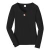 Ladies Long Sleeve Fan Favorite V Neck Tee Thumbnail