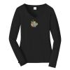 Ladies Long Sleeve Fan Favorite V Neck Tee Thumbnail