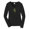 Ladies Long Sleeve Fan Favorite V Neck Tee Thumbnail