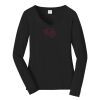 Ladies Long Sleeve Fan Favorite V Neck Tee Thumbnail