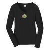 Ladies Long Sleeve Fan Favorite V Neck Tee Thumbnail