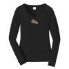 Ladies Long Sleeve Fan Favorite V Neck Tee Thumbnail