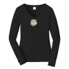Ladies Long Sleeve Fan Favorite V Neck Tee Thumbnail