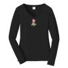 Ladies Long Sleeve Fan Favorite V Neck Tee Thumbnail