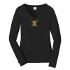 Ladies Long Sleeve Fan Favorite V Neck Tee Thumbnail