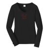 Ladies Long Sleeve Fan Favorite V Neck Tee Thumbnail