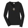 Ladies Long Sleeve Fan Favorite V Neck Tee Thumbnail