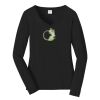 Ladies Long Sleeve Fan Favorite V Neck Tee Thumbnail