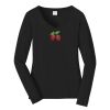 Ladies Long Sleeve Fan Favorite V Neck Tee Thumbnail