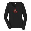 Ladies Long Sleeve Fan Favorite V Neck Tee Thumbnail