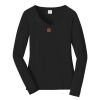 Ladies Long Sleeve Fan Favorite V Neck Tee Thumbnail