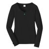 Ladies Long Sleeve Fan Favorite V Neck Tee Thumbnail