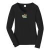 Ladies Long Sleeve Fan Favorite V Neck Tee Thumbnail