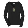 Ladies Long Sleeve Fan Favorite V Neck Tee Thumbnail