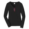 Ladies Long Sleeve Fan Favorite V Neck Tee Thumbnail