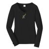 Ladies Long Sleeve Fan Favorite V Neck Tee Thumbnail