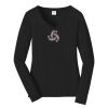 Ladies Long Sleeve Fan Favorite V Neck Tee Thumbnail
