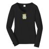 Ladies Long Sleeve Fan Favorite V Neck Tee Thumbnail
