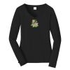 Ladies Long Sleeve Fan Favorite V Neck Tee Thumbnail
