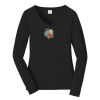 Ladies Long Sleeve Fan Favorite V Neck Tee Thumbnail