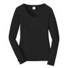 Ladies Long Sleeve Fan Favorite V Neck Tee Thumbnail