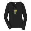 Ladies Long Sleeve Fan Favorite V Neck Tee Thumbnail