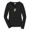 Ladies Long Sleeve Fan Favorite V Neck Tee Thumbnail