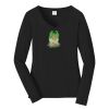 Ladies Long Sleeve Fan Favorite V Neck Tee Thumbnail