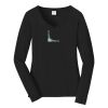 Ladies Long Sleeve Fan Favorite V Neck Tee Thumbnail
