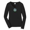 Ladies Long Sleeve Fan Favorite V Neck Tee Thumbnail