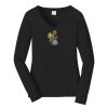 Ladies Long Sleeve Fan Favorite V Neck Tee Thumbnail
