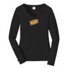 Ladies Long Sleeve Fan Favorite V Neck Tee Thumbnail