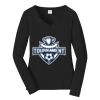 Ladies Long Sleeve Fan Favorite V Neck Tee Thumbnail