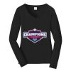 Ladies Long Sleeve Fan Favorite V Neck Tee Thumbnail