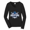 Ladies Long Sleeve Fan Favorite V Neck Tee Thumbnail