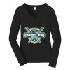 Ladies Long Sleeve Fan Favorite V Neck Tee Thumbnail
