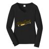 Ladies Long Sleeve Fan Favorite V Neck Tee Thumbnail