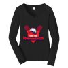 Ladies Long Sleeve Fan Favorite V Neck Tee Thumbnail