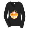 Ladies Long Sleeve Fan Favorite V Neck Tee Thumbnail