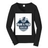 Ladies Long Sleeve Fan Favorite V Neck Tee Thumbnail