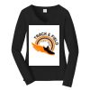 Ladies Long Sleeve Fan Favorite V Neck Tee Thumbnail