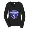 Ladies Long Sleeve Fan Favorite V Neck Tee Thumbnail