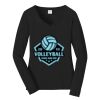 Ladies Long Sleeve Fan Favorite V Neck Tee Thumbnail