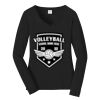 Ladies Long Sleeve Fan Favorite V Neck Tee Thumbnail