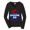 Ladies Long Sleeve Fan Favorite V Neck Tee Thumbnail